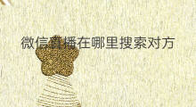 微信直播在哪里搜索对方 微信微直播在哪里