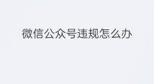 微信公众号违规怎么办 微信公众号冻结怎么办