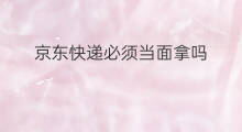 京东快递必须当面拿吗 京东快递可以代收快递吗