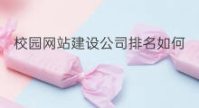 校园网站建设公司排名如何 校园网站建设网站排名优化