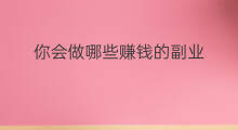 你会做哪些赚钱的副业 男生都会做哪些副业