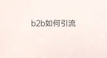 b2b如何引流 如何理解水平b2b与垂直b2b