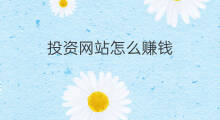 投资网站怎么赚钱 投资怎么赚钱
