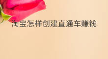 淘宝怎样创建直通车赚钱 淘宝怎样创建直通车计划