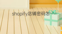shopify店铺密码怎么登陆 shopify登陆密码怎么修改