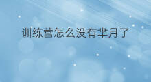 训练营怎么没有芈月了 有没有发言训练营