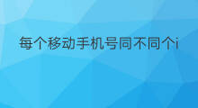 每个移动手机号同不同个ip 同个手机号不同手机ip