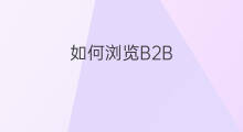 如何浏览B2B 如何理解水平b2b与垂直b2b