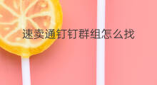 速卖通钉钉群组怎么找 速卖通绑定钉钉的好处