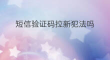 短信验证码拉新犯法吗 chatgpt注册如何接收短信验证码