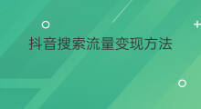 抖音搜索流量变现方法 迪士尼流量变现方法