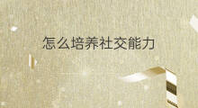 怎么培养社交能力 怎么培养孩子的社交能力