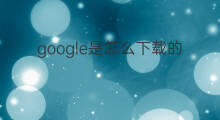 google是怎么下载的 google在哪下载