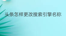 头条怎样更改搜索引擎名称 华为搜索引擎怎么更改