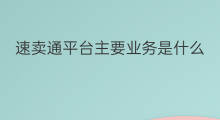 速卖通平台主要业务是什么 速卖通是什么平台