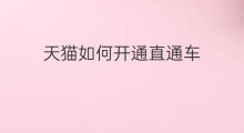 天猫如何开通直通车 天猫直通车如何