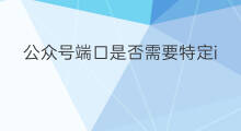 公众号端口是否需要特定ip 公网IP25号端口是否需要申请