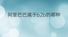 阿里巴巴属于b2b的哪种模式 阿里巴巴b2b是什么