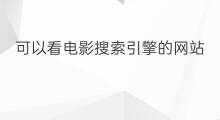 可以看电影搜索引擎的网站 搜索引擎优化网站
