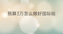 预算3万怎么做好国际站 怎么做好阿里国际站销售