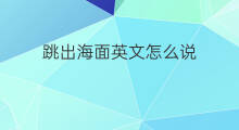 跳出海面英文怎么说 出海需求英文怎么说