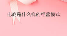 电商是什么样的经营模式 跨境电商是什么经营模式