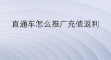 直通车怎么推广充值返利 直通车怎么推广充值