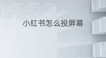 小红书怎么投屏幕 小红书怎么投信息流