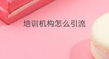 培训机构怎么引流 连锁机构如何引流