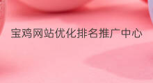 宝鸡网站优化排名推广中心 宝鸡网站优化排名