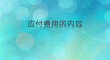 应付费用的内容 应付费用