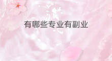 有哪些专业有副业 在大学有副业专业吗