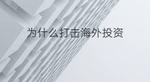 为什么打击海外投资 为什么海外投资 为什么打击海外投资 为什么海外投资