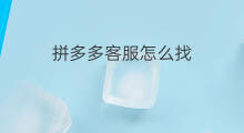 拼多多客服怎么找 拼多多客服什么多多