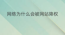 网络为什么会被网站降权 为什么网站会被降权