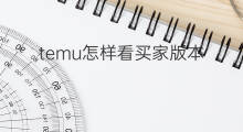 temu怎样看买家版本 temu买家账号怎么注册