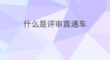 什么是评审直通车 什么是直通车定位