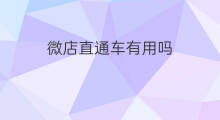 微店直通车有用吗 直通车优化软件有用吗