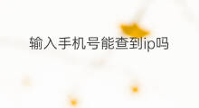 输入手机号能查到ip吗 如何输入手机号查ip