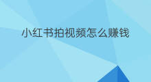 小红书拍视频怎么赚钱 小红书广告视频