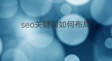 seo关键词如何布局 seo关键词怎么布局