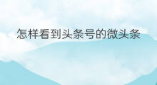 怎样看到头条号的微头条 怎样将微头条推到头条首页 怎样看到头条号的微头条 怎样将微头条推到头条首页