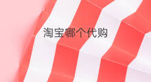 淘宝哪个代购 淘宝代购费用