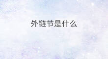 外链节是什么 外链节什么样