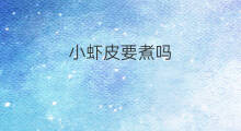 小虾皮要煮吗 虾皮粉要煮吗