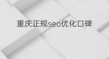 重庆正规seo优化口碑 正规seo优化