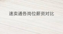 速卖通各岗位薪资对比 速卖通属于哪个岗位
