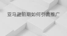 亚马逊前期如何引流推广 快手直播前期怎么推广
