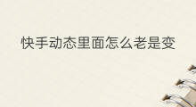 快手动态里面怎么老是变 快手动态怎么