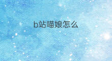 b站喵娘怎么 快手什么娘